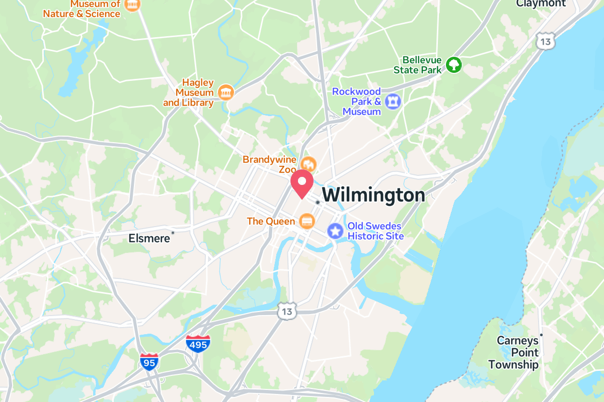Map location of Holy Temple of God in Christ, Wilmington DE
